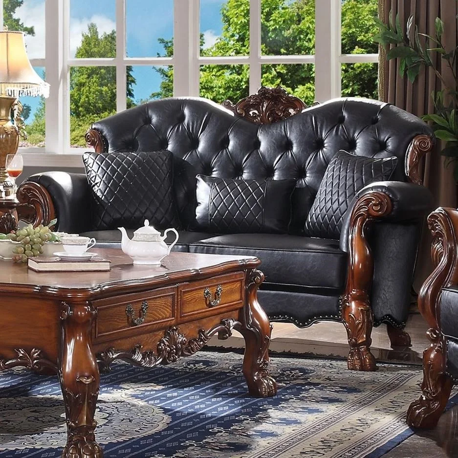 Acme Furniture Dresden II 58231 Traditional Loveseat w/ 3 Pillows A1